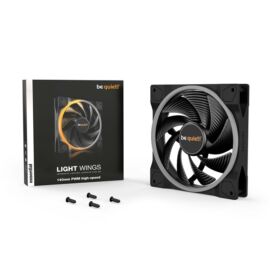 Be Quiet! Cooler 14cm - LIGHT WINGS 140mm PWM high-speed (RGB, 2200rpm, 31dB, fekete)