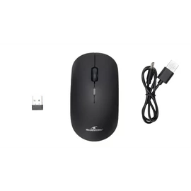 Bluestork Vezeték nélküli Egér - M-WL-OFF100-BLACK (Bluetooth, 2.4G, Rechargeable, 3200 DPI, optikai, fekete)