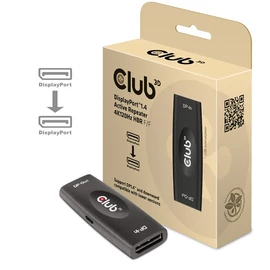 Club 3D Átalakító - CAC-1007 (DisplayPort 1.4, 4K120Hz HBR3, Aktív Ismétlő, F/F, 20m)