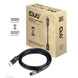 Club 3D Kábel - CAC-1022 (DisplayPort 1.4 HBR3, 8K60Hz, 4K144Hz, 2m, M/F, 32.4Gbps)