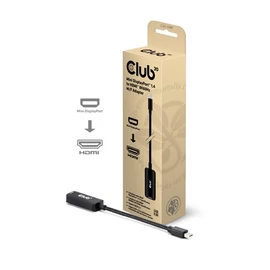 Club 3D Átalakító - CAC-1188 (Mini DisplayPort 1.4 to HDMI 8K60Hz, aktív, HDCP 2.2, 9cm)