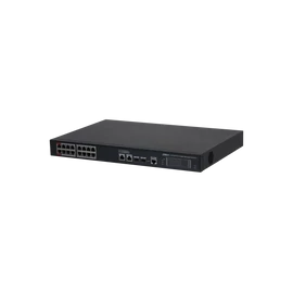 Dahua switch PoE mendzselhető - S4220-16GT-190 (18x 1Gbps; 16x PoE/PoE+; 2x 1Gbps SFP; 190W)