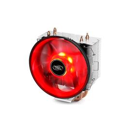 DeepCool CPU Cooler - GAMMAXX 300R (17,8-21dB; max. 67,96 m3/h; 4pin csatlakozó; 3 db heatpipe, 12cm, PWM, piros LED)