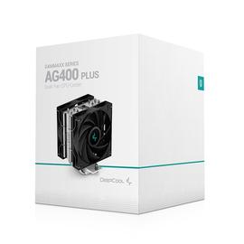 DeepCool CPU Cooler - AG400 PLUS (31,6 dB; max, 128,93 m3/h; 4pin csatlakozó, 4 db heatpipe, 12cm, PWM)