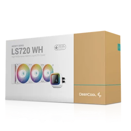 DeepCool CPU Water Cooler - LS720 WH (max 19dB; max. 145,86 m3/h; 3x12cm, A-RGB LED, fehér)