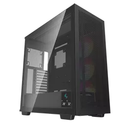 DeepCool Számítógépház - MORPHEUS (fekete, moduláris, 3x140mm ventilátor,Mini-ITX /M-ATX /ATX /E-ATX, 4xUSB3.0, 1xUSB-C)