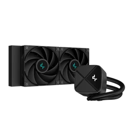 DeepCool CPU Water Cooler - LS520S Zero Dark (max 19dB; max. 145,86 m3/h; 2x12cm, A-RGB LED)