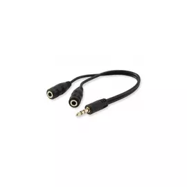 Equip kábel - 147941 (Audio elosztó, 3,5mm Jack, 2x bemenet, 1x kimenet, fekete, 13cm)