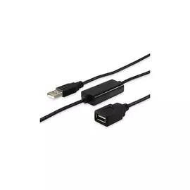 Equip Kábel - 133311 (Aktív, USB2.0, A-A hosszabbítókábel, apa/anya, duplán árnyékolt, 15m)