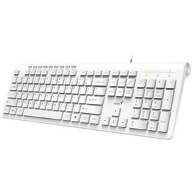 Genius Billentyűzet - SlimStar 230 (Vezetékes, USB, vékony, fehér)