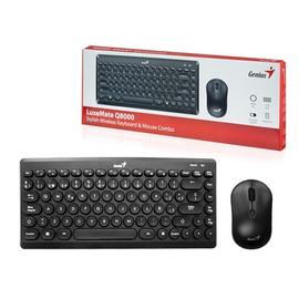 Genius Billentyűzet/Egér Kit - Luxemate Q8000 (Vezeték mélküli, USB, vékony, halk, kis méretű, fekete)