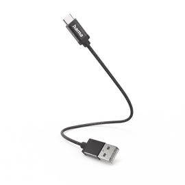 Hama Kábel - 201600 (USB-C/USB-A, USB 2.0, 0,2m, fekete)