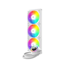 ID-Cooling CPU Water Cooler - FX360 TD WHITE (27.2dB; max.98,54 m3/h; 3x12cm, A-RGB, fehér)