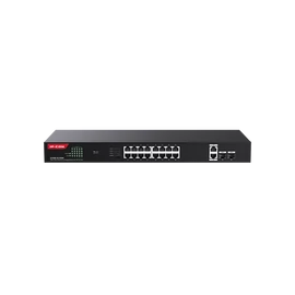 IP-COM Switch PoE - G1120P-16-250W (18x1Gbps; 2x SFP; 16 af/at PoE+ port; 230W, Rackbe szerelhető)