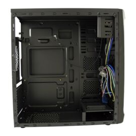 LC-Power Számítógépház - 7036B (fekete, fekete belső, mATX/ATX, 1xUSB3.0, 2xUSB2.0)