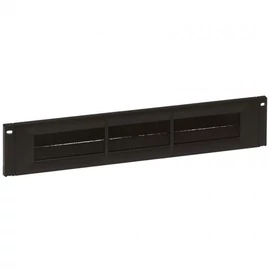 Legrand vízszintes fésűs rendező panel - 2U, 19", átmenő kivágással, gyorspánttal rögzítés, műanyag, LCS2