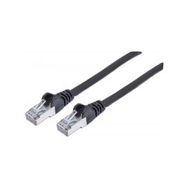 Manhattan Kábel - S/FTP Patch (RJ45 to RJ45, Cat7 kábel Cat6A moduláris csatlakozóval, 15m, fekete, réz)