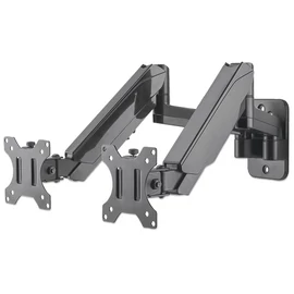 Manhattan gázrugós TV állvány - Dupla karos,fali,dönthető,forgatható, monitor állvány(max.VESA:100x100)(17"-32"-ig)