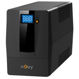 NJOY Szünetmentes  600VA - Horus Plus 600 (2 Schuko, line-interaktív, RJ11 védelem, USB, szoftver, LCD kijelző, fekete)