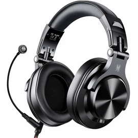 ONEODIO DJ Fejhallgató - Fusion A71M Black (Vezetékes, 3,5mm, 6,35mm jack, mikrofon, Hi-Res Audio)