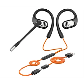 ONEODIO Sport Fejhallgató - OpenRock LINK 10 Black (premium, légvezetés, BT 6.0, fekete, USB-C, USB-A)