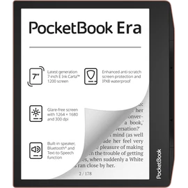 POCKETBOOK e-Reader - PB700 ERA rézbarna (7"E Ink Carta1200, Cpu: 1GHz, 64GB,1700mAh, wifi, B, USB-C, kép megvilágítás)