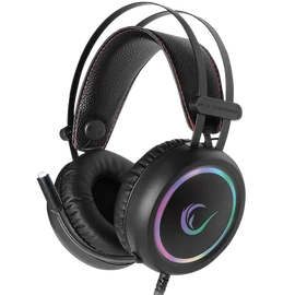 Rampage Fejhallgató - STORMY RGB (7.1, mikrofon, USB, hangerőszabályzó, nagy-párnás, 2m kábel, fekete)