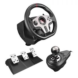 Rampage Gamer kormány - V902  (PC, 3 pedál+váltókar, vibrálás)
