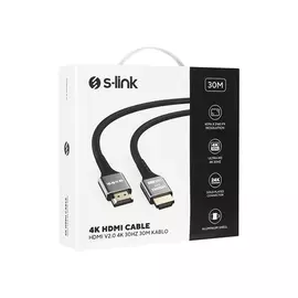 S-Link Kábel - SLX-HD4K30 (HDMI1.4 kábel, 4K/30Hz, apa/apa, aranyozott, 30m)