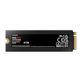 Samsung SSD 4TB - MZ-V9P4T0GW (990 PRO hűtőbordával, PCle 4.0x4, NVMe M.2, 4TB)