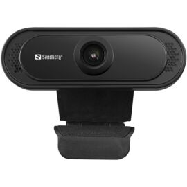 Sandberg Webkamera - USB Webcam 1080P Saver (1920x1080, 30 FPS, USB 2.0, univerzális csipesz, mikrofon, 1,2m kábel)