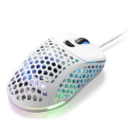 Sharkoon Egér Gamer - Light 200 White (optikai; 16000 DPI; Pixart PMW3389 chip; Omron gombok; RGB; fehér)