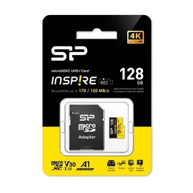 Silicon Power MicroSD kártya - 128GB microSDXC UHS-I U3, 3D TLC NAND (170/150 MB/s A1/V30) DDR200 transfer rate