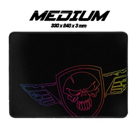 Spirit of Gamer Egérpad - Darkskull Mouse Pad - M (330 x 240 x 3mm; varrott szélek; fekete)
