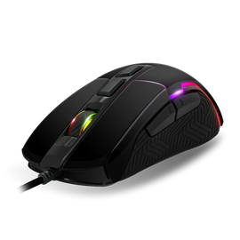 Spirit of Gamer Egér - PRO-M7 (Optikai, 4800DPI, 7 gomb, programozható RGB, harisnyázott kábel, fekete)