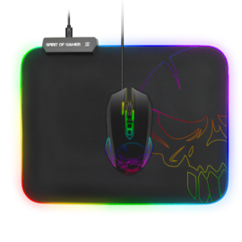 Spirit of Gamer Egérpad - RGB Medium (RGB háttérvilágítás, 350 x 255 x 3mm; fekete)