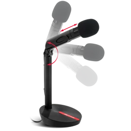 Spirit of Gamer Mikrofon - EKO (USB csatlakozó; 140cm kábel; állvány; fekete-piros)