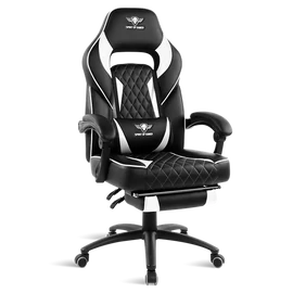Spirit of Gamer szék - MUSTANG White (állítható dőlés/magasság; kihajtható lábtartó; max.120kg-ig, fehér)