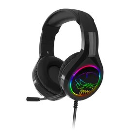 Spirit of Gamer Fejhallgató - PRO-H8 RGB Dark (MultiPlatform, mikrofon, 3.5mm jack, hangerőszabályzó, 2m kábel, fekete)