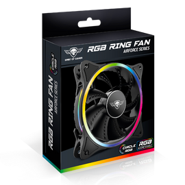 Spirit of Gamer Cooler 12cm - CIRCLE RGB V120EX (25,3dB; max. 39,6 m3/h; 3pin csatlakozó(Molex); ház hűtésre, RGB LED)