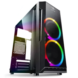 Spirit of Gamer Számítógépház - Deathmatch 3 RGB (fekete, ablakos, 2x12cm, ventilátor mATX, ITX, 1xUSB3.0, 2xUSB2.0)