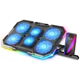 Spirit of Gamer Notebook Hűtőpad 17"-ig - AIRBLADE 700 RGB (29dB; max. 180 m3/h; 4x10cm+2x7cm, RGB LED, 2xUSB2.0)