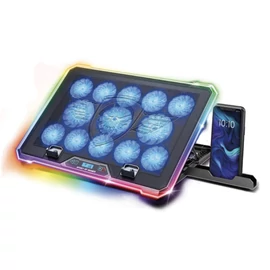 Spirit of Gamer Notebook Hűtőpad 17"-ig - AIRBLADE 1300 RGB (25,8dB; max. 169 m3/h; 10x6cm+3x8cm, RGB LED, 2xUSB2.0)