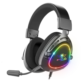 Spirit of Gamer Fejhallgató - ELITE H40 Black (MultiPlatform, RGB, 3.5mm Jack, mikrofon, hangerőszabályzó, nagy-párnás)