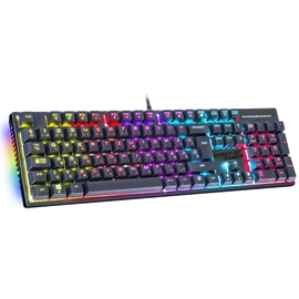 Spirit of Gamer Billentyűzet Mechanikus - XPERT K250 (105 gomb, SOG red, RGB LED,USB, anti-ghosting, fekete, magyar)