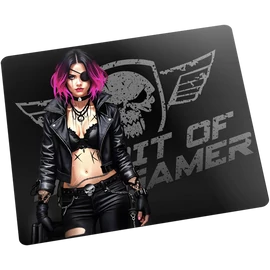 Spirit of Gamer Egérpad - Phantom (420 x 330 x 4mm; varrott szélek; üveg felület; fekete)