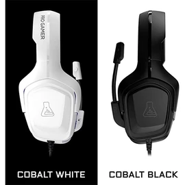 The G-Lab Fejhallgató - KORP COBALT W (mikrofon, 3,5mm Jack, hangerőszabályzó, nagy-párnás, fehér)