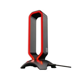 The G-Lab Fejhallgató állvány - K STAND RADON (fekete, 2xUSB3.0, műanyag)