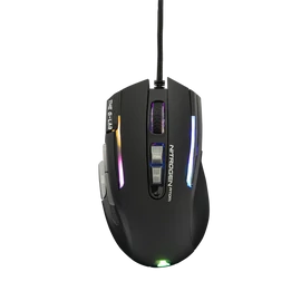 The G-Lab Gamer Egér - KULT NITRO ATOM (4800 DPI, 9 gomb, makro, 1,8m kábel, RGB LED, fekete)