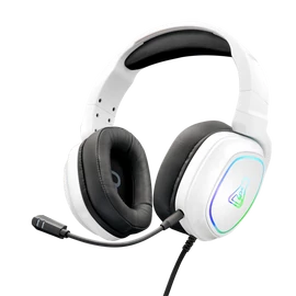 The G-Lab Fejhallgató - KORP RADIUM WHITE (mikrofon,USB, 3,5mm Jack, hangerőszabályzó, LED,nagy-párnás)